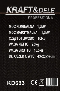 Agregat prądotwórczy inwertorowy 1,2kW / 1,3kW KD683